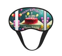 Beau masque universel léger pour les yeux Happy Birthday : idéal pour les voyages, les siestes de bureau et le travail de quart de travail. Fournit un environnement de sommeil confortable