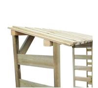 BEAU Meuble pour range bûches - Double abri de stockage du - bois - 300x44x176 cm - Pin imprégné[13017]