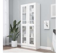 BEAU Meuble rangement sur Pied - Armoire à vitrine Blanc 82,5x30,5x185,5 cm - bois d'ingénierie mode937534
