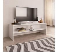 BEAU Meuble TV Buffet télévision armoire HiFi - Blanc 120x40x40 cm - bois d'ingénierie mode995543
