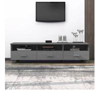 BEAU Meuble TV Buffet télévision armoire HiFi - HAMAR - Gris foncé - 158x40x40 cm Bois massif de pin mode237343