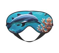 Beau monde sous-marin dauphins corail imprimé masque pour les yeux sommeil léger voyage yoga camping extérieur relaxation