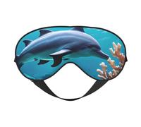 Beau monde sous-marin motif dauphins corail respirant couverture complète masque élégant réglable sieste nuit environnement reposant