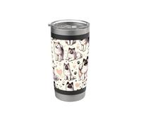 Beau motif de chiens Akita américain Gobelet isotherme en acier inoxydable double paroi