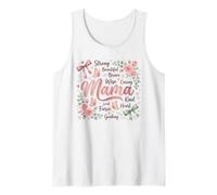 Beau Motif Floral et Papillon Brave Mama Débardeur