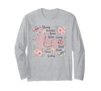 Beau Motif Floral et Papillon Brave Mama Manche Longue