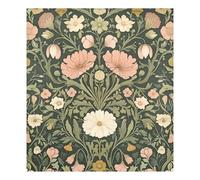 Beau motif floral vert foncé pour lave-vaisselle, panneaux magnétiques pour réfrigérateur, décoration d'armoire de cuisine, machine à laver, panneau autocollant pour appareil de cuisine, 66 x 58,4 cm