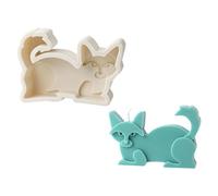 Beau moule en silicone en argile, ornements, formes, forme animale de dessin animé, moules à statues, moule à bougie en silicone, parfait pour bricoler des formes d'animaux de dessin animé