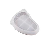 Beau moule en silicone en forme d'empreinte de pied/paume en résine époxy pour porte-savon