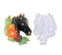 Beau moule en silicone pour décoration murale en forme de cheval - Moule en résine pour les amateurs de silicone polyvalent pour divers matériaux