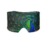 Beau paon,Masque pour les yeux bloquant la lumière Cache-yeux et cache-oreilles pour le sommeil