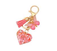 Beau Papillon Des Clés Trèfle Paillettes Remplies En Résine Cartouche À Main Charme À Main