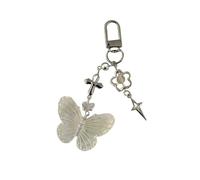 Beau papillon téléphone ornement porte-clés coloré papillon pendentif téléphone chaîne accessoire pendentif pour clés sacs à coloré charme