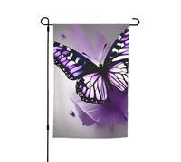 Beau papillon violet Art Print Drapeaux de jardin de vacances 30,5 x 45,7 cm toutes saisons drapeau extérieur cour décoration pour patios
