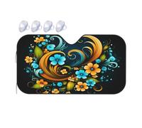 Beau pare-soleil mandala fleuri pour pare-brise de voiture, protection solaire et isolation, accessoires automobiles