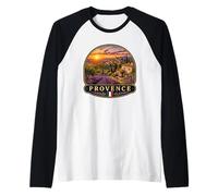 Beau Paysage de Champs de Lavande de Provence Manche Raglan