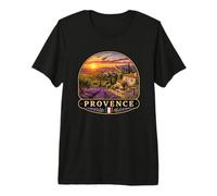 Beau Paysage de Champs de Lavande de Provence T-Shirt Haut de Gamme