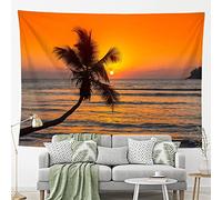 Beau paysage de mer tapisserie coucher de soleil mer vacances tapisserie tenture murale chambre décoration de la maison (W)150×(H)130CM