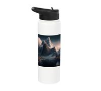 Beau paysage de montagne montagnes chaîne de montagnes Stainless Steel Insulated Water Bottle