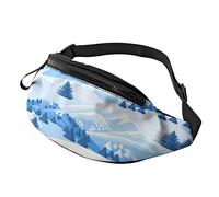 Beau Paysage Montagnes enneigées en Cours d'exécution Fanny Pack Ceinture Sac avec Sangle réglable pour Femmes Hommes Sport Fitness Mains Libres Portefeuille Taille Sac