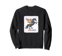 Beau pégase coloré volant au-dessus des nuages Sweatshirt