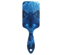 Beau peigne antistatique Blue Wolf pour les cheveux - Brosse de massage pour cheveux courts avec poignée ergonomique pour les cheveux courts