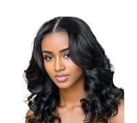 Beau Perruque frontale 13x4, cheveux humains sans colle, densité 220, Wear and Go, pré-coupée(14inches)
