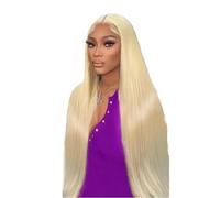 Beau Perruque Lace Front Wig cheveux humains 4x4 HD, lisses, transparents, pré-épilés, for femmes, densité 250(24inches)