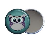 Beau petit Miroir de poche chouette