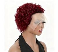 Beau Petite perruque courte bou for femme, naturellement moelleuse(Red)
