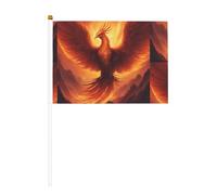 Beau phénix 10 pièces imprimé double face drapeau à main 14 x 20,8 cm, adapté pour les activités d'équipe encourageant