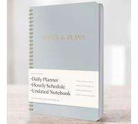 Beau planificateur quotidien et carnet avec horaire - Carnet à spirales | Bloc-notes esthétique à spirale pour organiser facilement vos tâches et rendez-vous - Fournitures scolaires ou de bureau