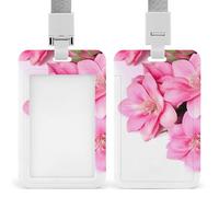 Beau porte-badge en forme de fleurs avec cordon amovible, étanche pour bureau, lieu de travail
