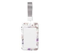 Beau porte-badge imprimé feuilles de vigne avec sangle de cou verticale étanche pour bureau école