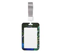 Beau porte-badge paon avec cordon de ceinture, lanière étanche pour carte de protection, médecins, infirmières, personnel de bureau