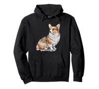 Beau Portrait de Corgi à l'aquarelle Sweat à Capuche