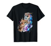 Beau Portrait de Hibou Aquarelle T-Shirt