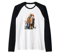 Beau Portrait de lévrier Aquarelle Manche Raglan
