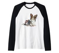 Beau Portrait de Papillon Aquarelle Manche Raglan