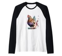 Beau Portrait de Poulet à l'aquarelle Manche Raglan