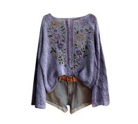 Beau Pull Femme Pull Femme pour Les Fetes Décontracté à Imprimé Artistique pour Tricoté à Manches Longues Et Col du Cou Tendance Chaud sous Col Roulé Purple M