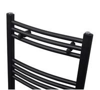 BEAU Radiateurs - Noir - Sèche-serviettes eau chaude à rails incurvés - noir - 500x1160 mm - 500x1160 mm[15205]