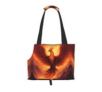Beau sac à bandoulière imprimé Phoenix portable pour animal de compagnie, convient pour les petits chiens et chats, sac de courses et de voyage à double usage