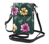 Beau sac à bandoulière pour téléphone portable avec petites fleurs violettes pour femme, compact, tendance et fiable pour un usage quotidien