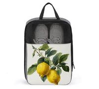 Beau sac à chaussures botanique citrons sur une branche pour voyage, usage quotidien, sac de rangement anti-poussière pour chaussures de golf