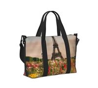 Beau sac à main léger et pliable imprimé Tour Eiffel Paris pour femmes hommes vacances aventures en plein air