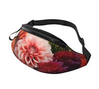 Beau sac banane à fleurs colorées pour homme et femme Sac banane étanche Sac banane de sport Sac de hanche en plein air