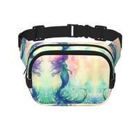 Beau sac banane en forme de queue de sirène pour femme - Étanche et réglable - Sac banane tendance et décontracté - Pour la course à pied, l'entraînement, la randonnée, les voyages, noir, taille