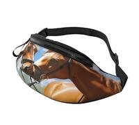 Beau sac banane Hores pour homme et femme avec prise casque et ceinture réglable pour vélo, course à pied, jogging, voyage, entraînement en plein air, cyclisme, fitness, randonnée, Noir , Taille