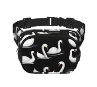 Beau sac banane imprimé cygne multifonctionnel sac messager tendance unisexe sac de voyage sac de rangement sport